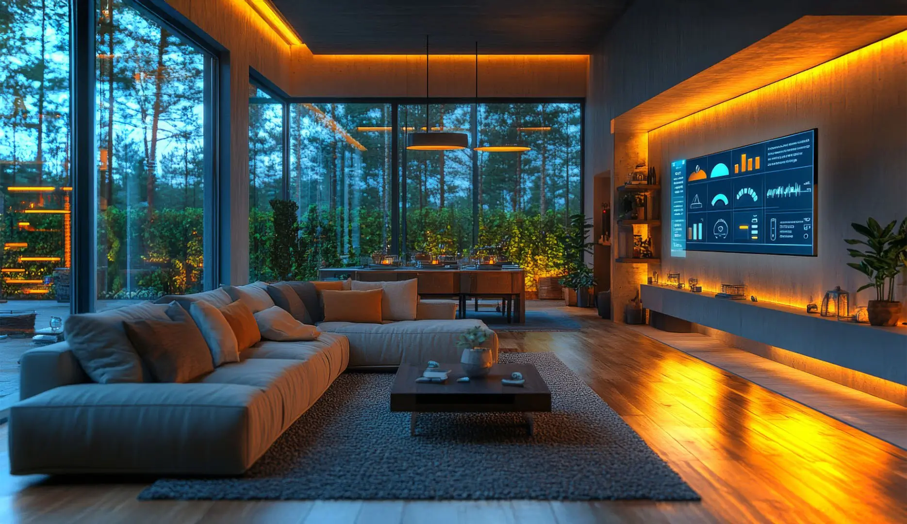Smart thermostat zone control system enhancing comfort in a modern home environment.